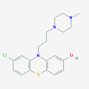 molecular formula C20H24ClN3OS B3053518 10H-Phenothiazin-2-ol, 8-chloro-10-[3-(4-methyl-1-piperazinyl)propyl]- CAS No. 54241-02-0