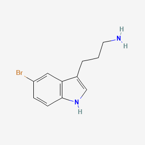 molecular formula C11H13BrN2 B3053529 3-(5-bromo-1H-indol-3-yl)propan-1-amine CAS No. 54298-70-3