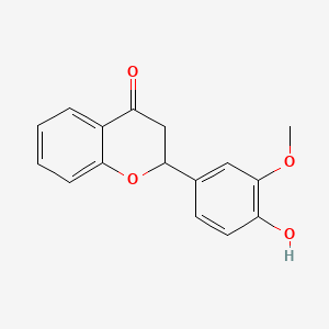 molecular formula C16H14O4 B3053541 2-(4-Hydroxy-3-methoxyphenyl)-2,3-dihydro-4H-chromen-4-one CAS No. 5438-64-2