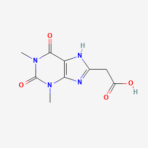 molecular formula C9H10N4O4 B3053544 茶碱-8-乙酸 CAS No. 5439-51-0