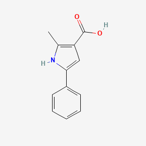 molecular formula C12H11NO2 B3053550 2-Methyl-5-phenyl-1h-pyrrole-3-carboxylic acid CAS No. 5441-73-6