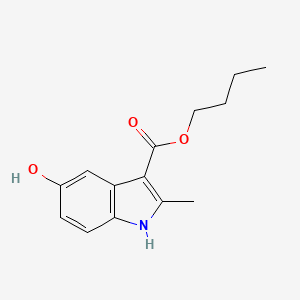 molecular formula C14H17NO3 B3053554 1H-Indole-3-carboxylic acid, 5-hydroxy-2-methyl-, butyl ester CAS No. 54436-16-7