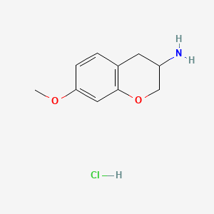 molecular formula C10H14ClNO2 B3053560 7-Methoxy-3-chromanamine hydrochloride CAS No. 54445-01-1