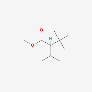 molecular formula C10H20O2 B3053562 Butanoic acid, 3,3-dimethyl-2-(1-methylethyl)-, methyl ester CAS No. 54461-01-7