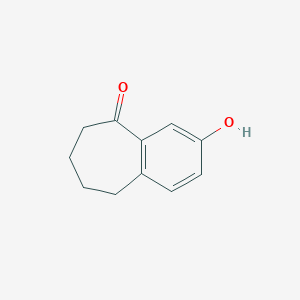 molecular formula C11H12O2 B3053575 3-Hydroxy-6,7,8,9-tetrahydro-5h-benzo[7]annulen-5-one CAS No. 5454-03-5