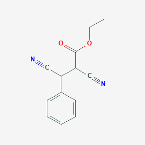 molecular formula C13H12N2O2 B3053614 Ethyl 2,3-dicyano-3-phenylpropanoate CAS No. 5473-13-2