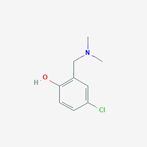 molecular formula C9H12ClNO B3053628 4-Chloro-2-[(dimethylamino)methyl]phenol CAS No. 54828-00-1
