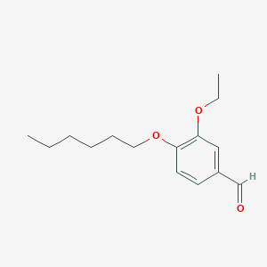 molecular formula C15H22O3 B3053654 3-Ethoxy-4-(hexyloxy)benzaldehyde CAS No. 5503-99-1
