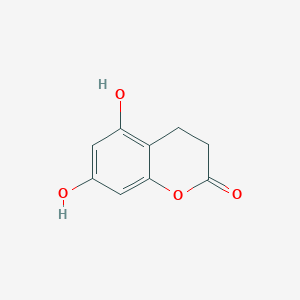 molecular formula C9H8O4 B3053657 2H-1-Benzopyran-2-one, 3,4-dihydro-5,7-dihydroxy- CAS No. 55052-59-0