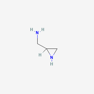 molecular formula C3H8N2 B3053662 2-Aziridinemethanamine CAS No. 55099-23-5
