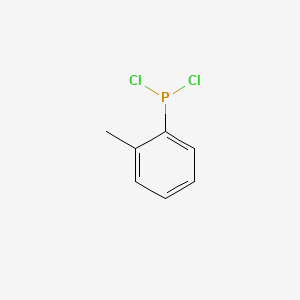 molecular formula C7H7Cl2P B3053665 Phosphonous dichloride, (2-methylphenyl)- CAS No. 5510-87-2