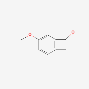 molecular formula C9H8O2 B3053670 Bicyclo[4.2.0]octa-1,3,5-trien-7-one, 4-methoxy- CAS No. 55171-77-2