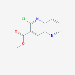molecular formula C11H9ClN2O2 B3053678 2-Chloro-1,5-naphthyridine-3-carboxylic acid ethyl ester CAS No. 55234-68-9