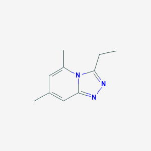 molecular formula C10H13N3 B3053683 3-Ethyl-5,7-dimethyl[1,2,4]triazolo[4,3-a]pyridine CAS No. 5528-52-9