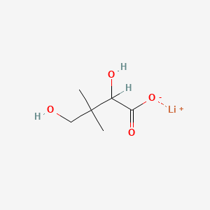 molecular formula C6H11LiO4 B3053684 Butanoic acid, 2,4-dihydroxy-3,3-dimethyl-, lithium salt (1:1) CAS No. 55289-50-4