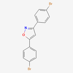 molecular formula C15H9Br2NO B3053697 3,5-Bis(4-bromophenyl)isoxazole CAS No. 55368-74-6