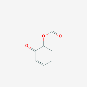 molecular formula C8H10O3 B3053705 Acetic acid 2-oxo-cyclohex-3-enyl ester CAS No. 55444-14-9