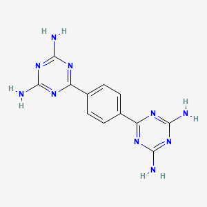 molecular formula C12H12N10 B3053706 1,3,5-三嗪-2,4-二胺，6,6'-(1,4-苯撑)双- CAS No. 5547-49-9