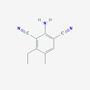 molecular formula C11H11N3 B3053711 2-氨基-4-乙基-5-甲基苯-1,3-二腈 CAS No. 55525-92-3