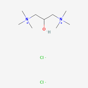 molecular formula C9H24Cl2N2O B3053721 (2-Hydroxytrimethylene)bis(trimethylammonium) dichloride CAS No. 55636-09-4