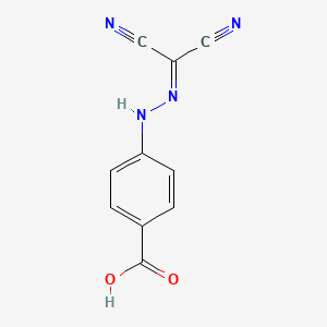 molecular formula C10H6N4O2 B3053722 4-[2-(Dicyanomethylidene)hydrazinyl]benzoic acid CAS No. 55653-17-3