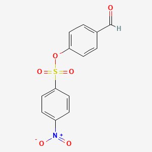 molecular formula C13H9NO6S B3053724 4-甲酰苯基 4-硝基苯磺酸酯 CAS No. 55660-69-0