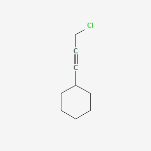 molecular formula C9H13Cl B3053736 （3-氯-1-炔丙基）环己烷 CAS No. 55723-99-4