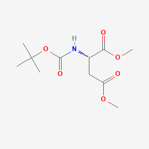 molecular formula C11H19NO6 B3053740 (S)-Dimethyl 2-(tert-butoxycarbonylamino)succinate CAS No. 55747-84-7