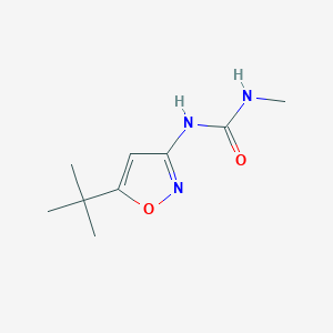 molecular formula C9H15N3O2 B3053744 1-(5-Tert-butyl-1,2-oxazol-3-yl)-3-methylurea CAS No. 55807-46-0