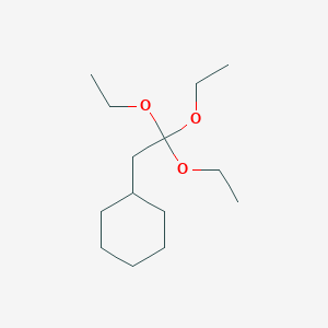 molecular formula C14H28O3 B3053749 Cyclohexane, (2,2,2-triethoxyethyl)- CAS No. 55844-56-9