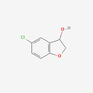 molecular formula C8H7ClO2 B3053755 5-Chloro-2,3-dihydro-1-benzofuran-3-ol CAS No. 5590-44-3