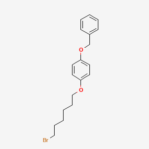molecular formula C19H23BrO2 B3053802 1-(Benzyloxy)-4-((6-bromohexyl)oxy)benzene CAS No. 56219-56-8