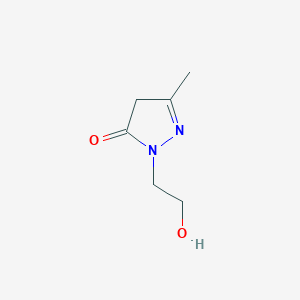 molecular formula C6H10N2O2 B3053803 2-(2-Hydroxyethyl)-5-methyl-2,4-dihydropyrazol-3-one CAS No. 56226-25-6