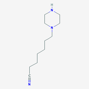 molecular formula C13H10N2O4S B3053806 7-(Piperazin-1-yl)heptanenitrile CAS No. 5625-60-5