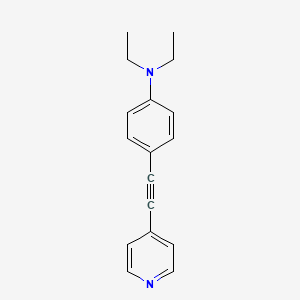 molecular formula C17H18N2 B3053811 Benzenamine, N,N-diethyl-4-(4-pyridinylethynyl)- CAS No. 562813-17-6