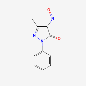 molecular formula C10H9N3O2 B3053862 5-methyl-4-nitroso-2-phenyl-2,4-dihydro-3H-pyrazol-3-one CAS No. 56634-85-6