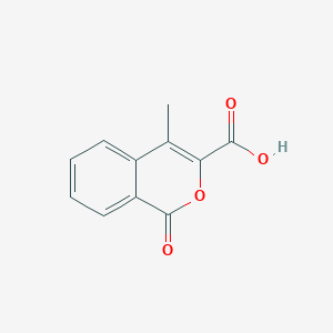 molecular formula C11H8O4 B3053865 4-methyl-1-oxo-1H-isochromene-3-carboxylic acid CAS No. 56661-74-6