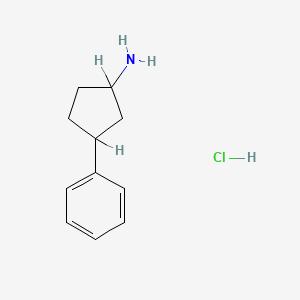 molecular formula C11H16ClN B3053878 3-Phenylcyclopentylamine hydrochloride CAS No. 56740-41-1
