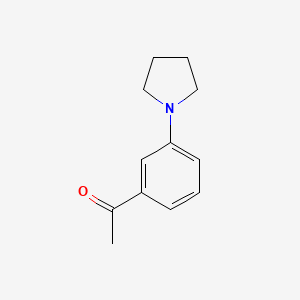 molecular formula C12H15NO B3053903 1-(3-吡咯烷-1-基苯基)乙酮 CAS No. 56915-85-6