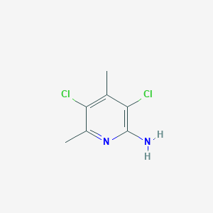 molecular formula C7H8Cl2N2 B3053910 3,5-二氯-4,6-二甲基吡啶-2-胺 CAS No. 56960-80-6