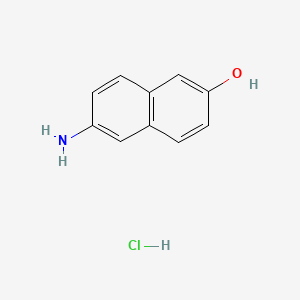 molecular formula C10H10ClNO B3053913 2-Naphthalenol, 6-amino-, hydrochloride CAS No. 56961-71-8
