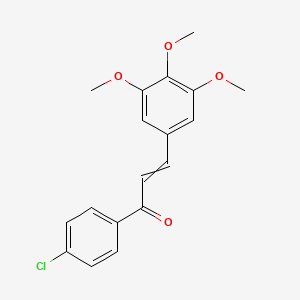 molecular formula C18H17ClO4 B3053941 2-Propen-1-one, 1-(4-chlorophenyl)-3-(3,4,5-trimethoxyphenyl)- CAS No. 57077-27-7
