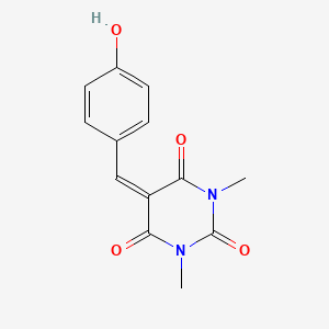 molecular formula C13H12N2O4 B3053970 5-(4-hydroxybenzylidene)-1,3-dimethylpyrimidine-2,4,6(1H,3H,5H)-trione CAS No. 57270-80-1
