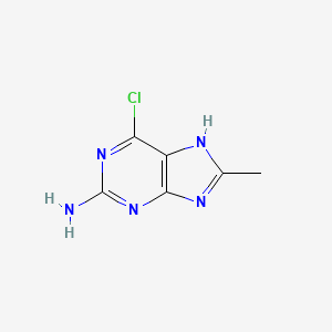 molecular formula C6H6ClN5 B3053981 2-氨基-6-氯-8-甲基嘌呤 CAS No. 57346-44-8