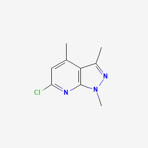 molecular formula C9H10ClN3 B3053988 6-Chloro-1,3,4-trimethyl-1H-pyrazolo[3,4-B]pyridine CAS No. 57411-64-0