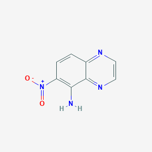 molecular formula C8H6N4O2 B3053990 6-Nitroquinoxalin-5-amine CAS No. 57436-91-6