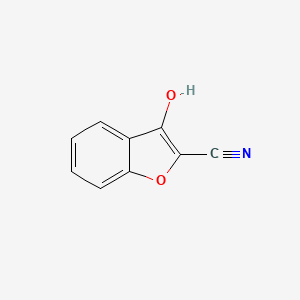 molecular formula C9H5NO2 B3053994 3-Hydroxy-1-benzofuran-2-carbonitrile CAS No. 57477-68-6