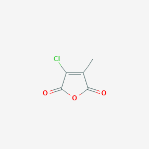 molecular formula C5H3ClO3 B3054004 3-Chloro-4-methyl-2,5-furandione CAS No. 57547-55-4