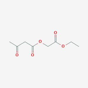 molecular formula C8H12O5 B3054006 Butanoic acid, 3-oxo-, 2-ethoxy-2-oxoethyl ester CAS No. 57582-45-3