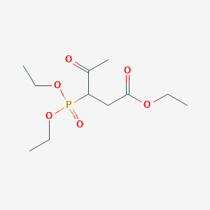 molecular formula C11H21O6P B3054016 Ethyl 3-diethoxyphosphoryl-4-oxopentanoate CAS No. 57648-56-3